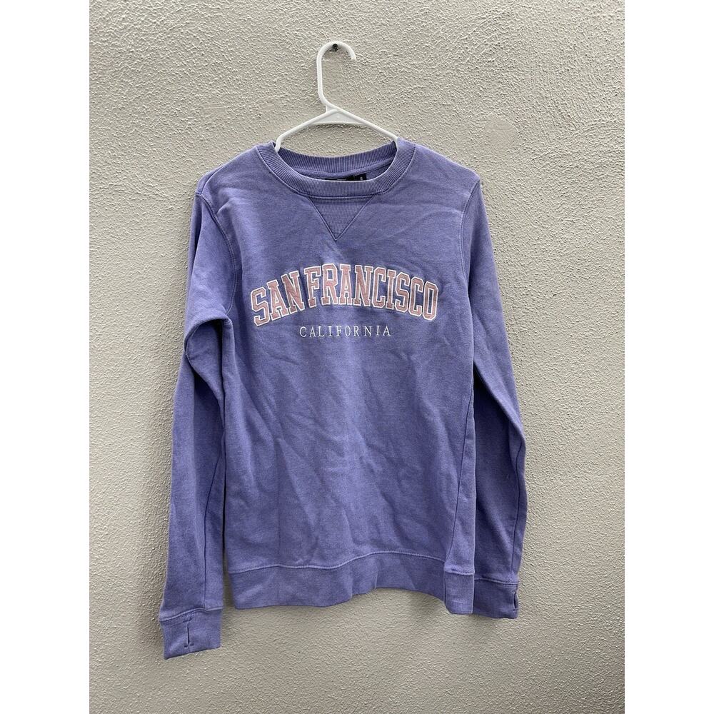 Ocean Beach Sportswear Sweatshirt Size Small Purple San Francisco California